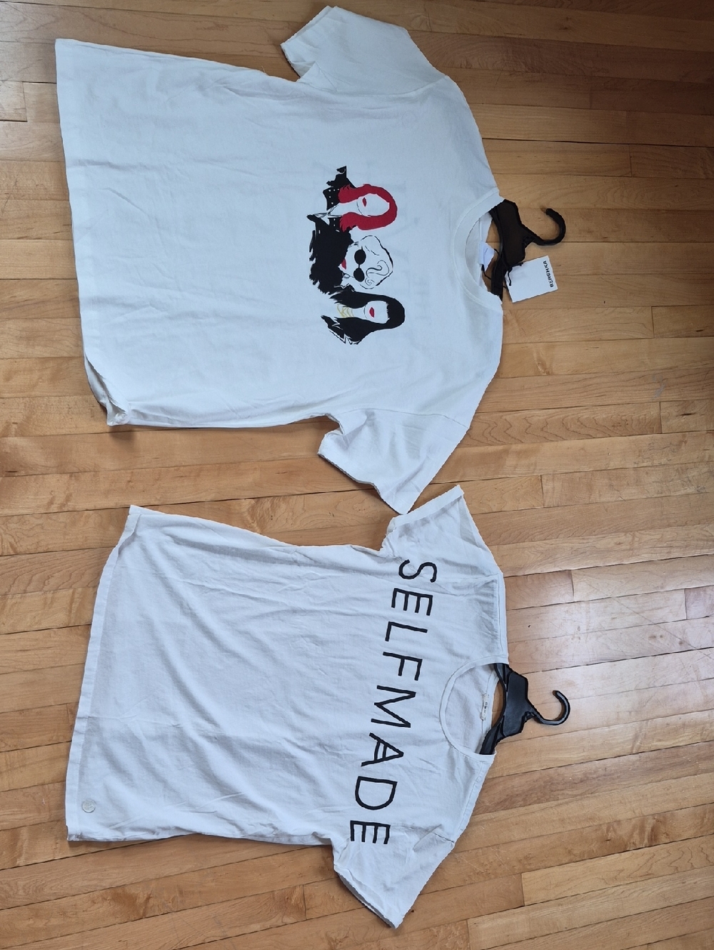 Bershka&Lee Brand White Short Sleeve Graphic Tees